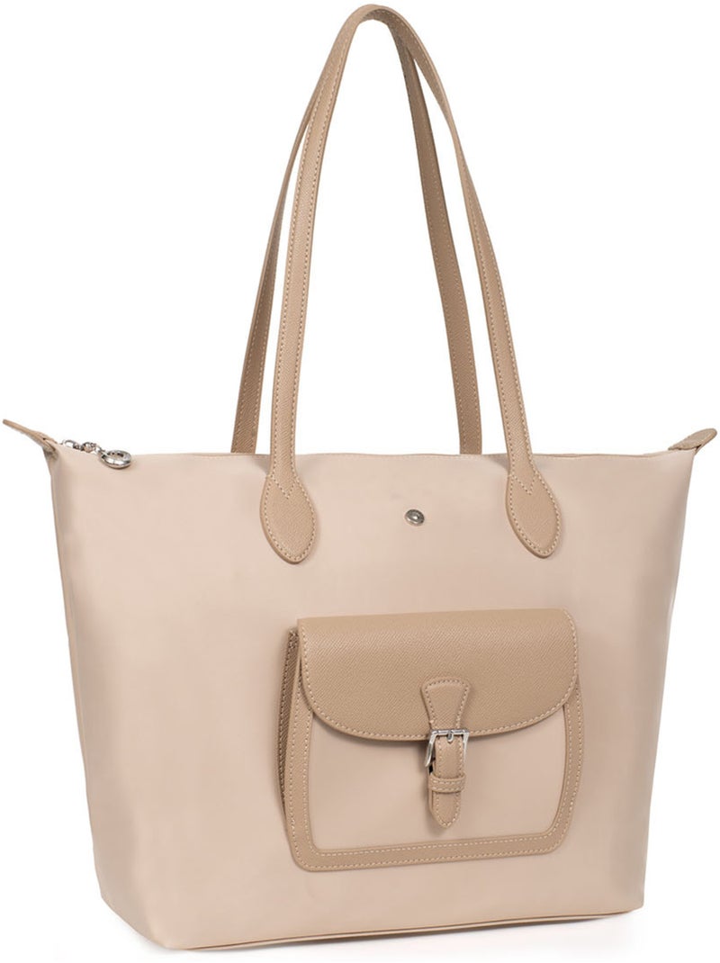 Sac cabas porté épaule  A4  Grand KIANA Beige sable - Kiabi