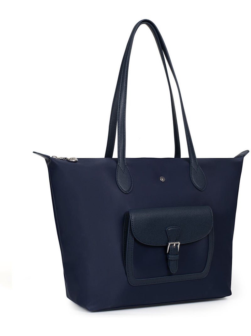 Sac cabas porté épaule  A4  Grand KIANA Bleu marine - Kiabi