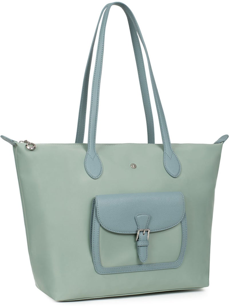 Sac cabas porté épaule  A4  Grand KIANA Vert clair - Kiabi