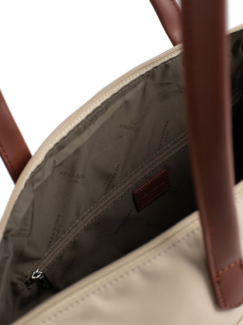 Sac cabas porté épaule  A4  Grand POP Beige sable - Kiabi
