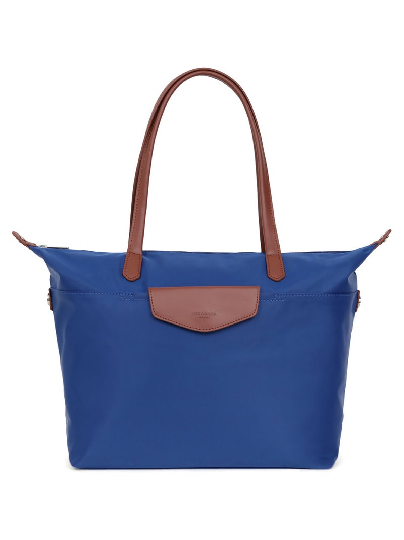 Sac cabas porté épaule  A4  Grand POP Bleu azur - Kiabi