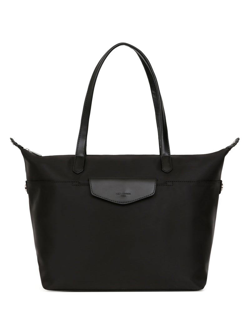 Sac cabas porté épaule  A4  Grand POP Noir - Kiabi