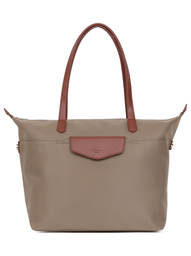 Sac cabas porté épaule  A4  Grand POP Taupe - Kiabi