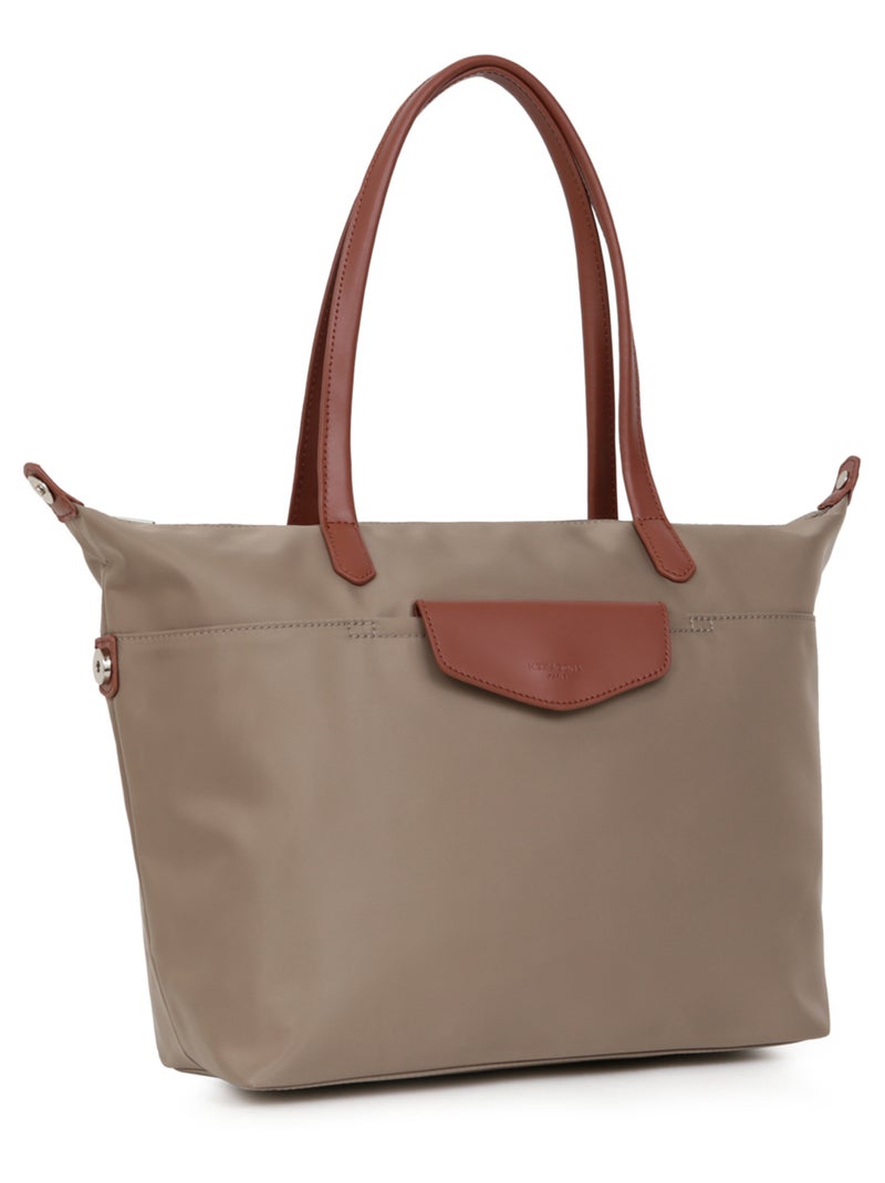 Sac cabas porté épaule  A4  Grand POP Taupe - Kiabi