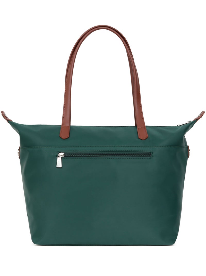 Sac cabas porté épaule  A4  Grand POP Vert émeraude - Kiabi