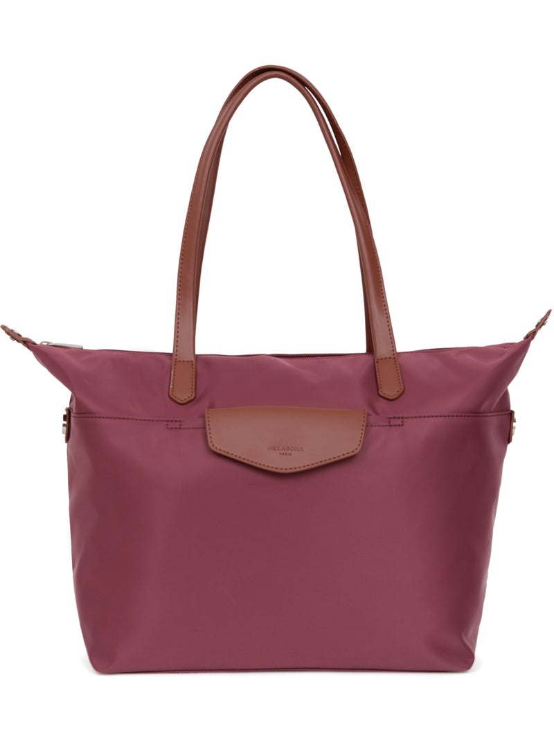 Sac cabas porté épaule  A4  Grand POP Violet prune - Kiabi