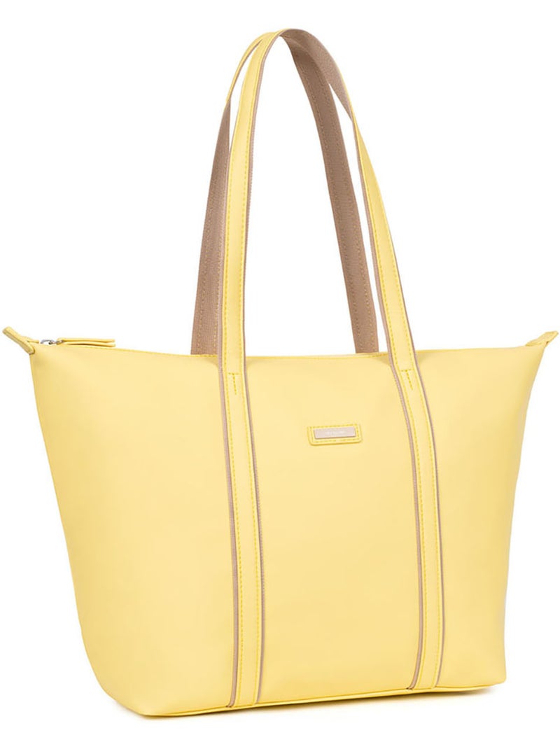 Sac cabas porté épaule  A4  Grand TARA Jaune - Kiabi
