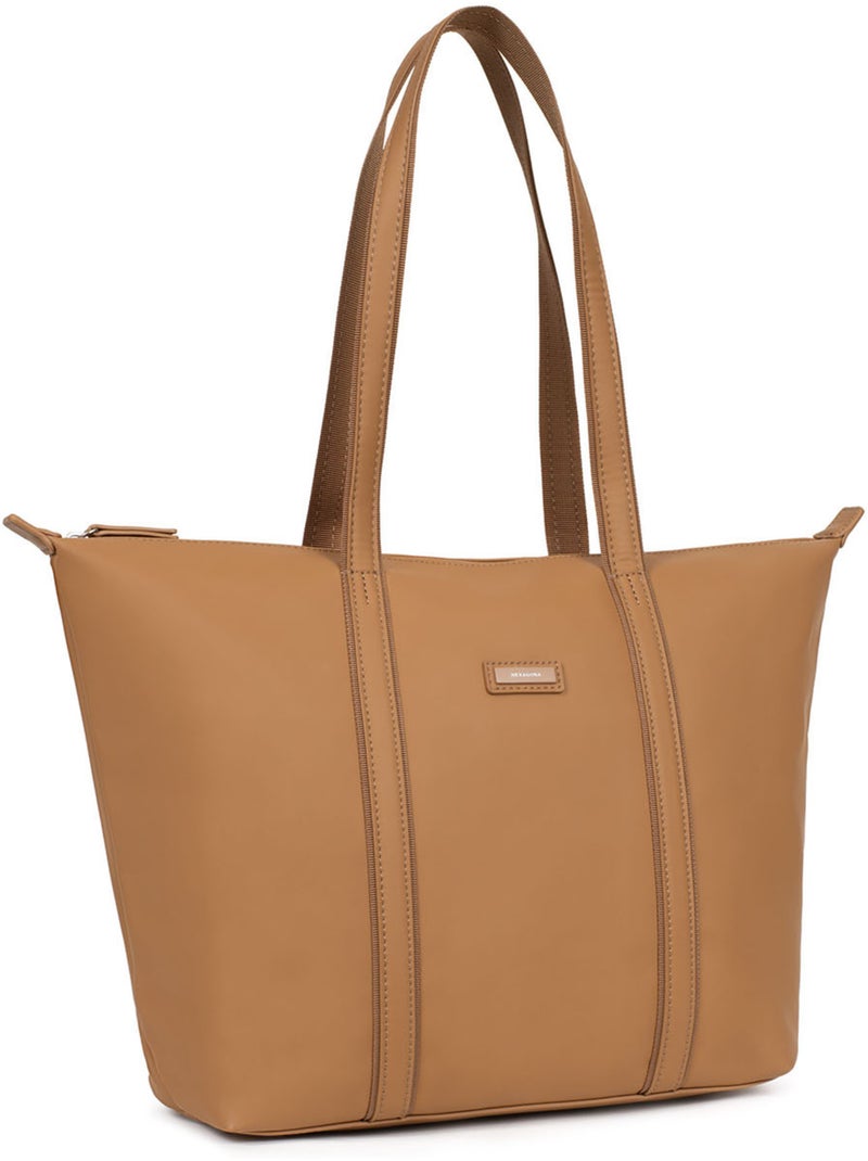 Sac cabas porté épaule  A4  Grand TARA Marron clair - Kiabi