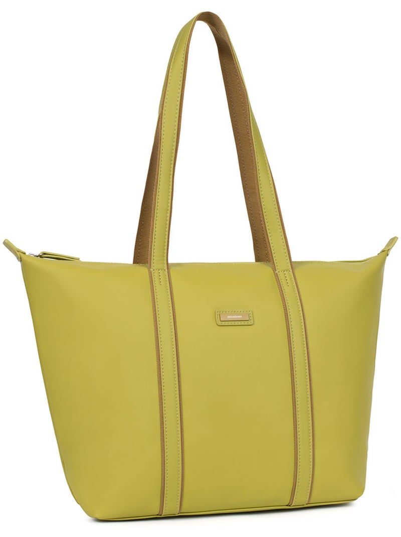 Sac cabas porté épaule  A4  Grand TARA Vert anis - Kiabi