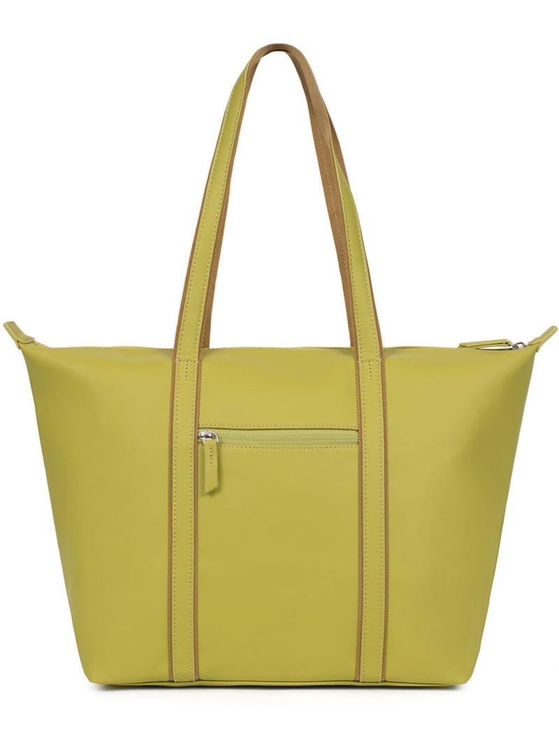 Sac cabas porté épaule  A4  Grand TARA Vert anis - Kiabi