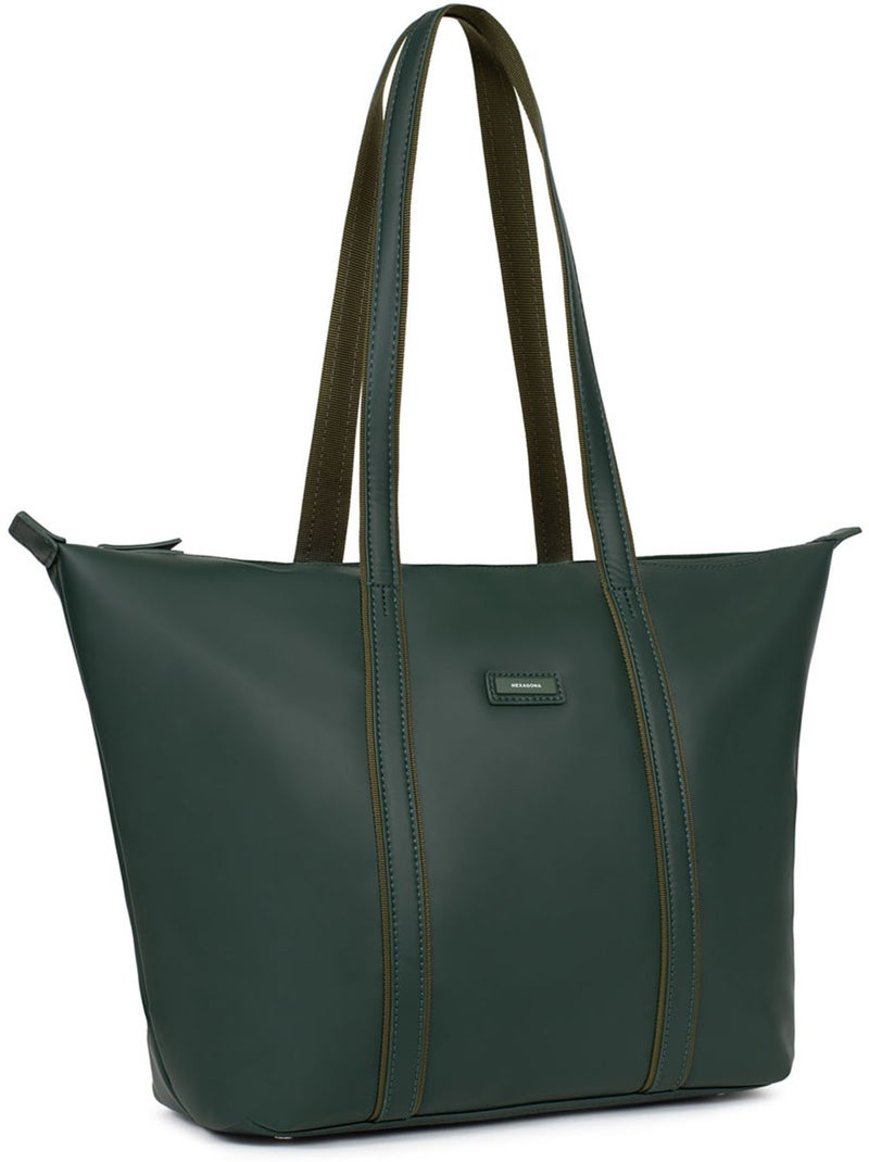 Sac cabas porté épaule  A4  Grand TARA Vert sapin - Kiabi
