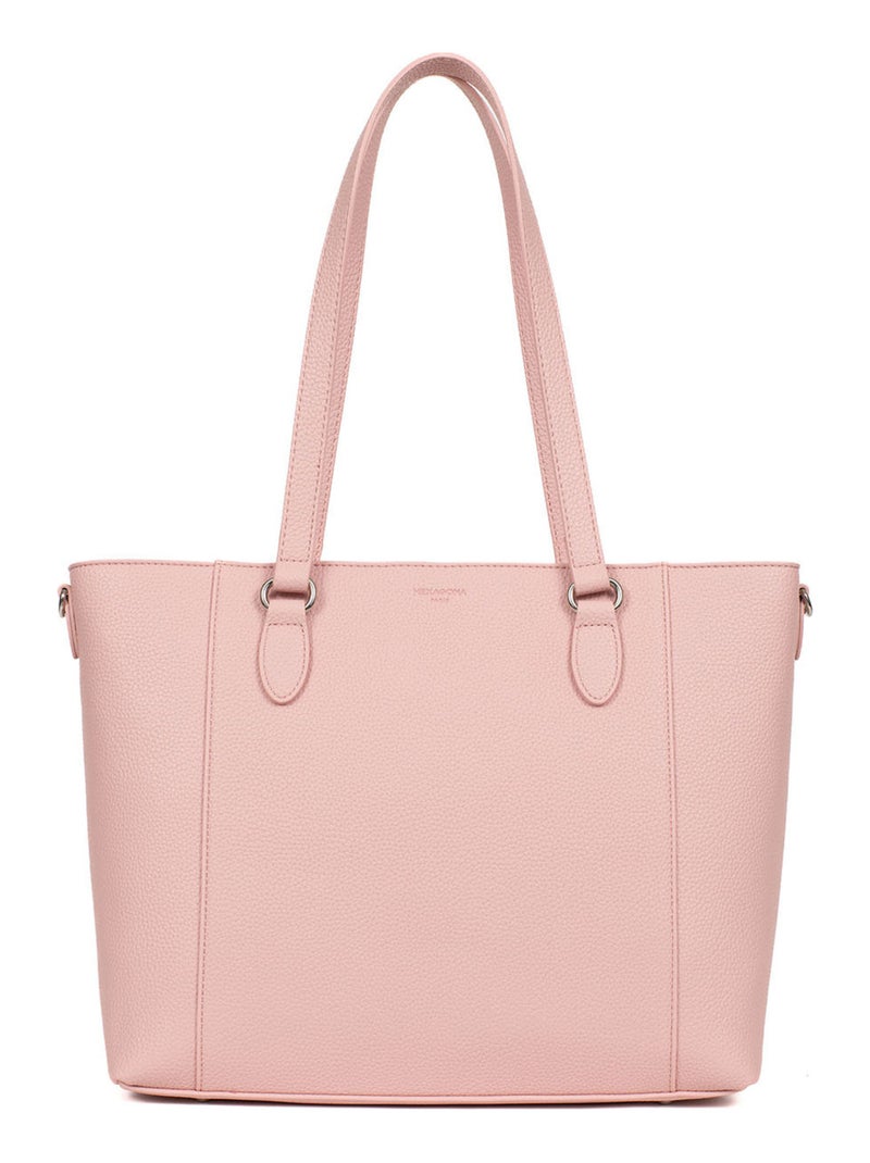 Sac cabas porté épaule  A4 MADRID Rose pâle - Kiabi
