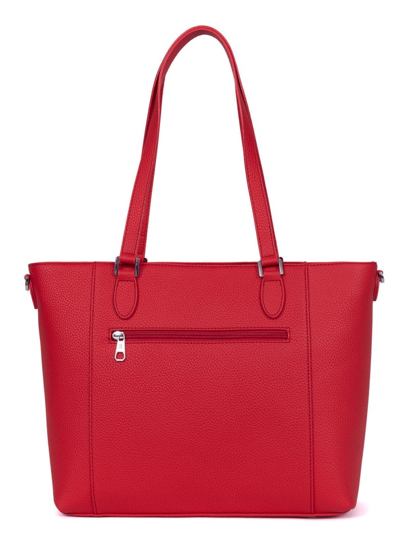 Sac cabas porté épaule  A4 MADRID Rouge foncé - Kiabi