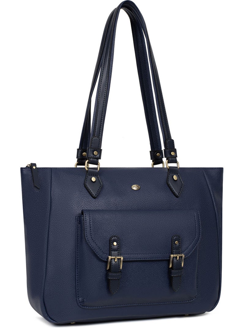 Sac cabas porté épaule  A4 RONDA Bleu marine - Kiabi