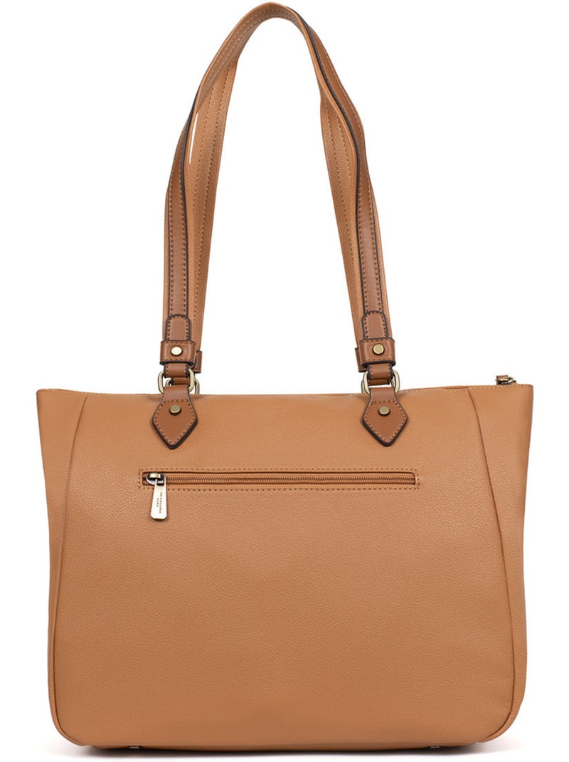 Sac cabas porté épaule  A4 RONDA Marron clair - Kiabi