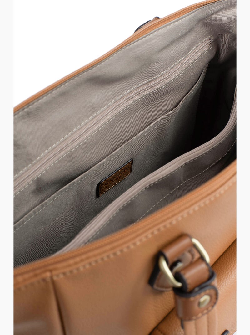 Sac cabas porté épaule  A4 RONDA Marron clair - Kiabi