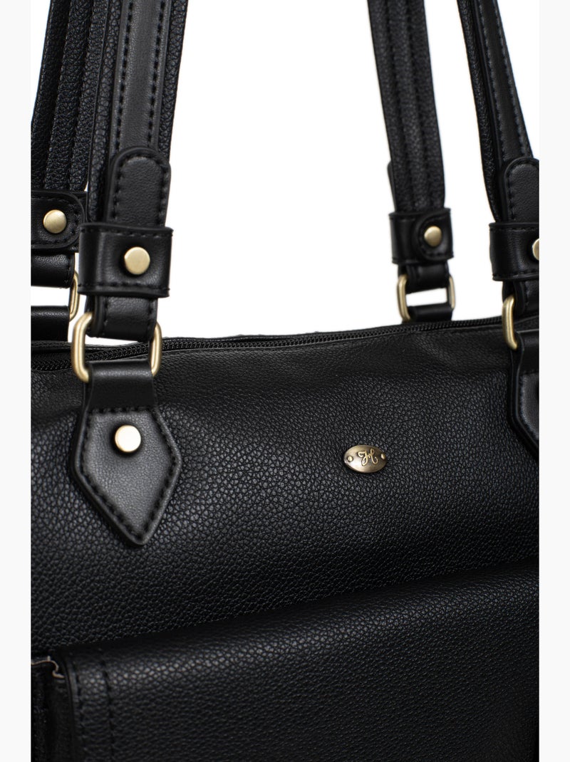 Sac cabas porté épaule  A4 RONDA Noir - Kiabi