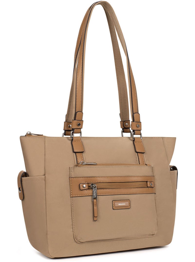 Sac cabas porté épaule  A4 YONA Beige sable - Kiabi