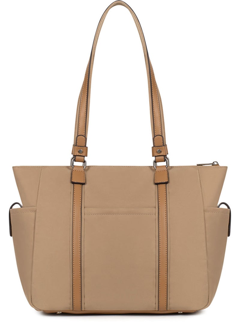 Sac cabas porté épaule  A4 YONA Beige sable - Kiabi