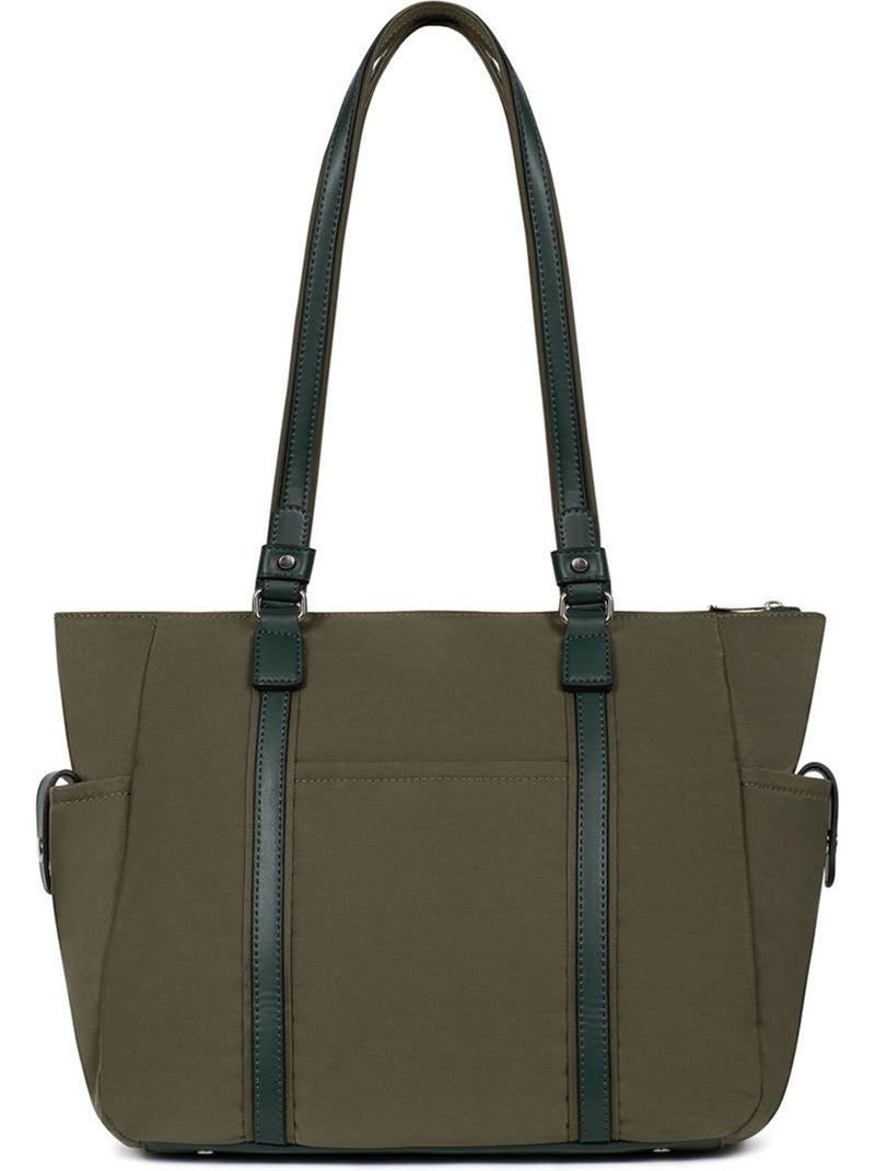 Sac cabas porté épaule  A4 YONA Kaki - Kiabi