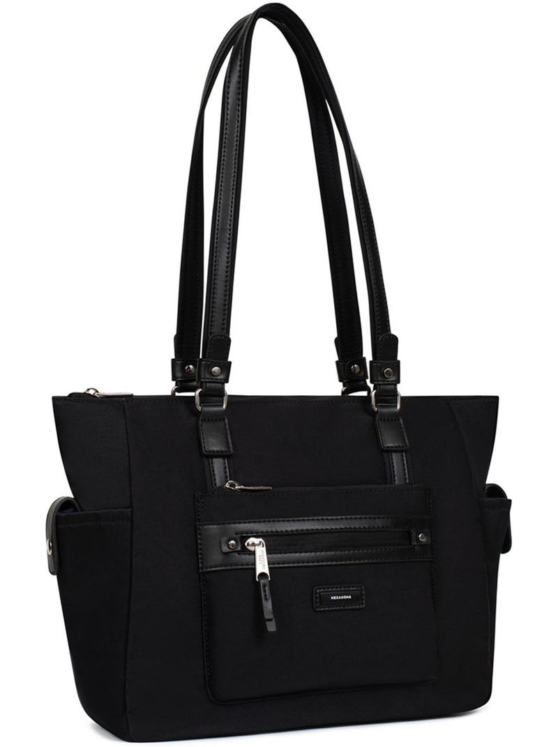 Sac cabas porté épaule  A4 YONA Noir - Kiabi