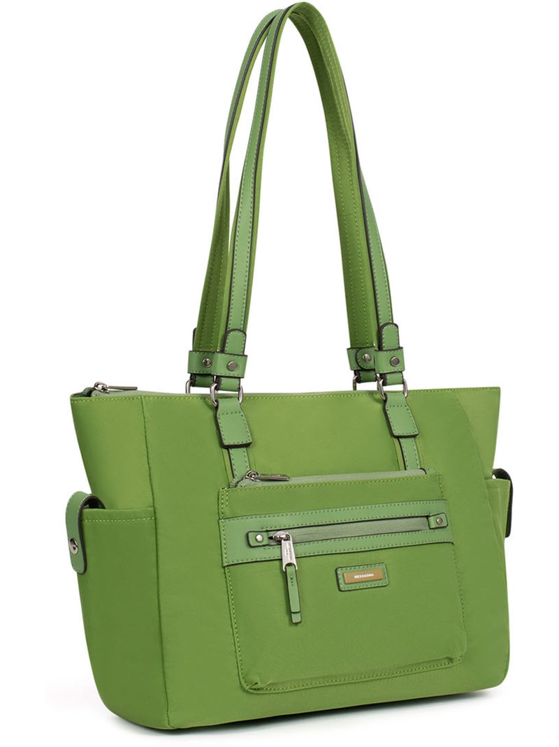 Sac cabas porté épaule  A4 YONA Vert - Kiabi