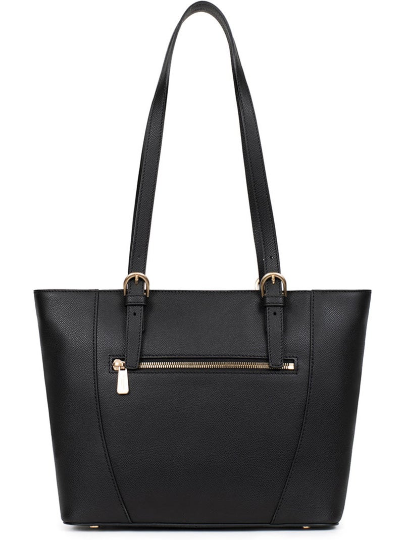 Sac cabas porté épaule  Cuir AUDE Noir - Kiabi