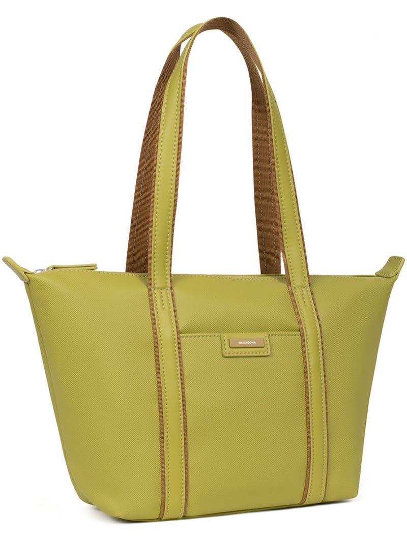 Sac cabas porté épaule  Moyen JOYCE Vert anis - Kiabi