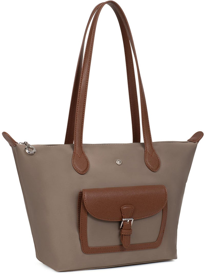 Sac cabas porté épaule  Moyen KIANA Taupe - Kiabi