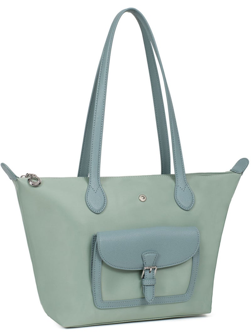 Sac cabas porté épaule  Moyen KIANA Vert clair - Kiabi
