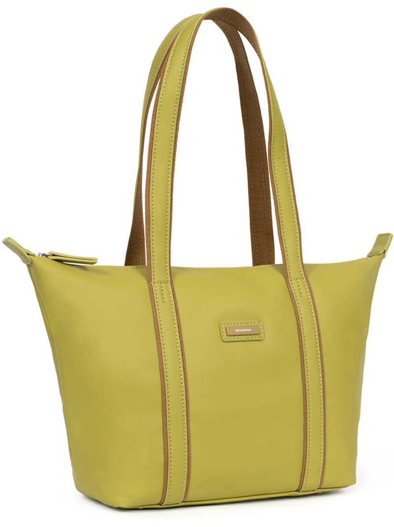 Sac cabas porté épaule  Moyen TARA Vert anis - Kiabi