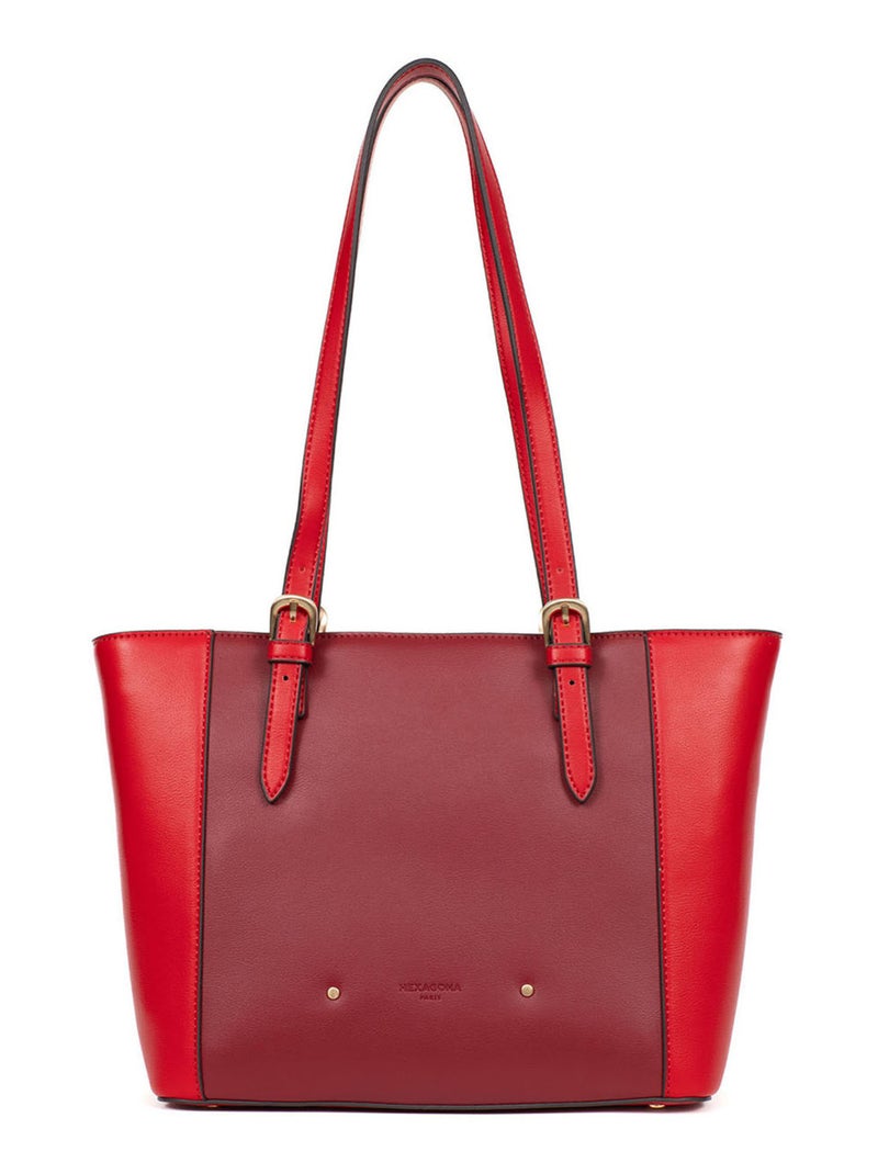 Sac cabas porté épaule SOLANGE Rouge carmin - Kiabi