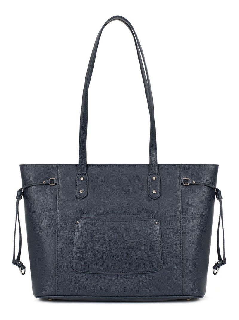 Sac cabas porté épaule Tessa Femme Bleu nuit - Kiabi