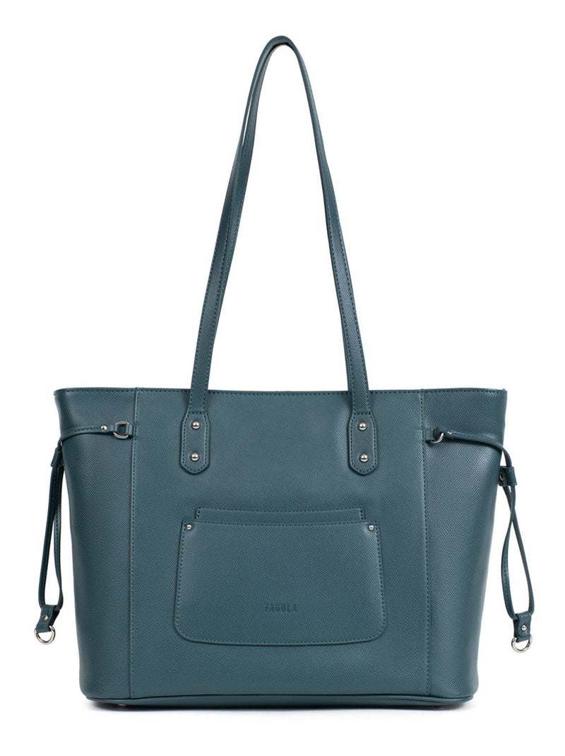 Sac cabas porté épaule Tessa Femme Bleu pétrole - Kiabi