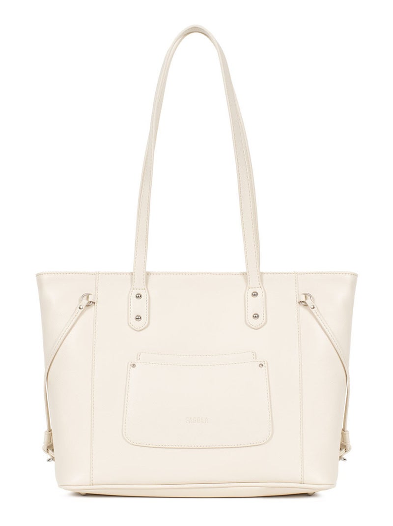 Sac cabas porté épaule Tessa Femme Ivoire - Kiabi