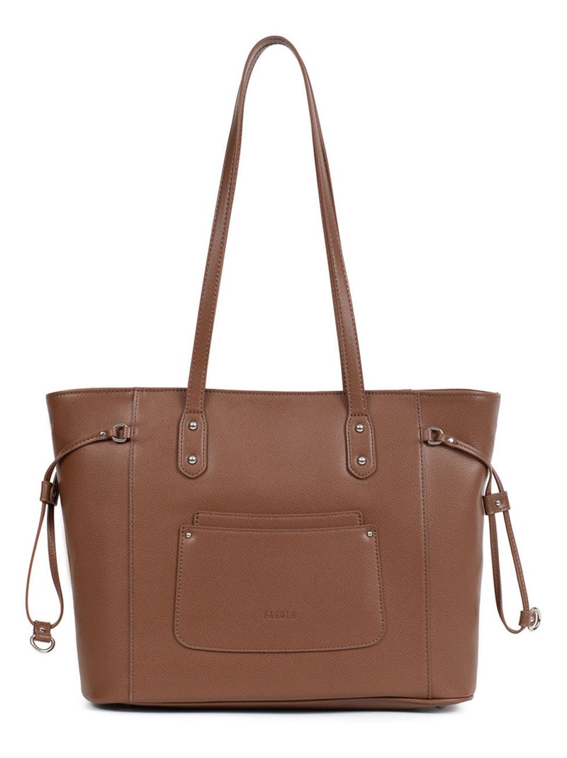 Sac cabas porté épaule Tessa Femme Terracotta - Kiabi