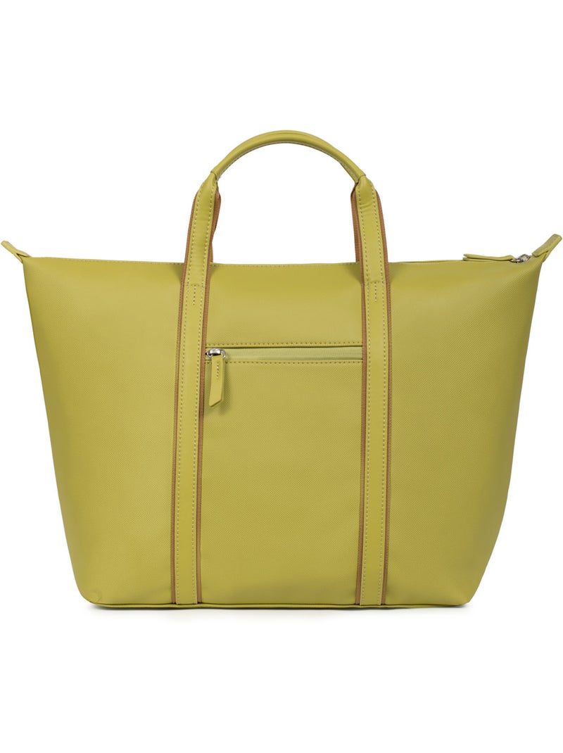 Sac cabas porté main  A4  Grand JOYCE Vert anis - Kiabi