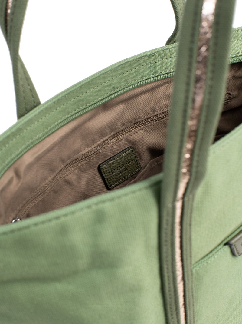 Sac cabas porté main  A4  Grand KAYA Kaki - Kiabi