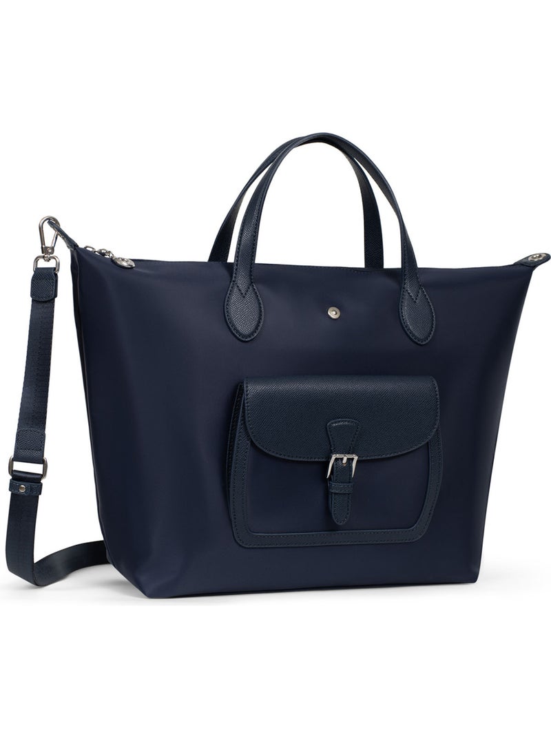 Sac cabas porté main  A4  Grand KIANA Bleu marine - Kiabi