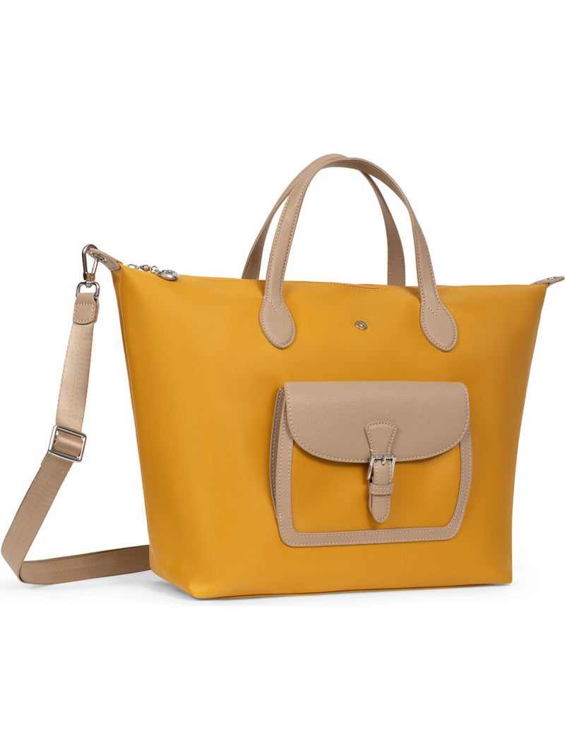 Sac cabas porté main  A4  Grand KIANA Jaune - Kiabi