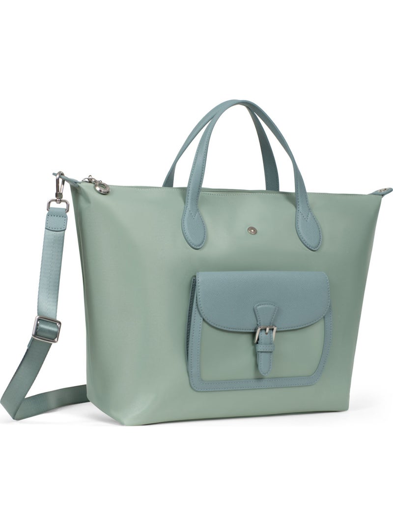 Sac cabas porté main  A4  Grand KIANA Vert clair - Kiabi
