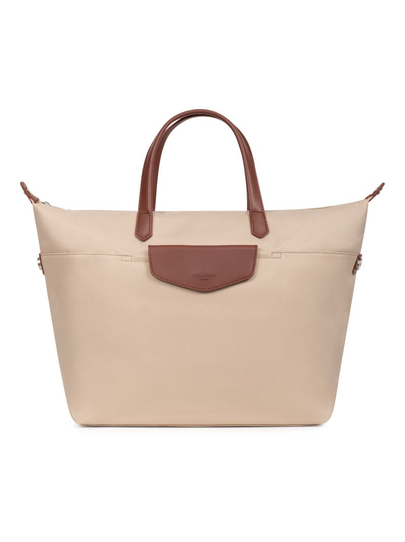 Sac cabas porté main  A4  Grand POP Beige sable - Kiabi
