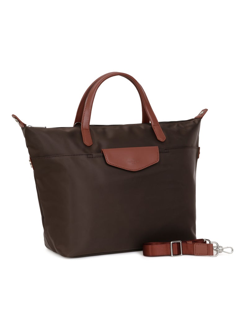 Sac cabas porté main  A4  Grand POP Marron foncé - Kiabi