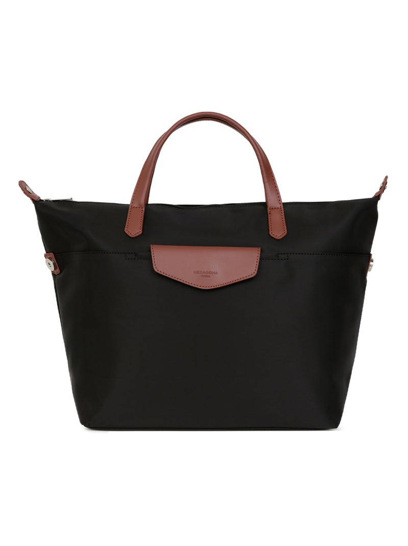 Sac cabas porté main  A4  Grand POP Noir Marron - Kiabi