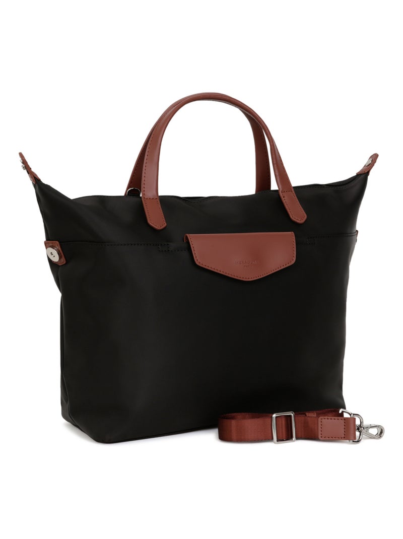 Sac cabas porté main  A4  Grand POP Noir Marron - Kiabi
