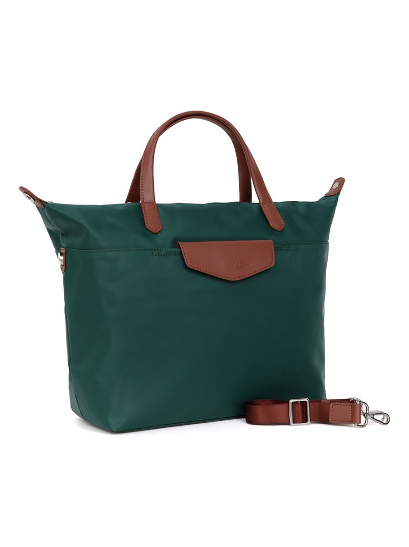Sac cabas porté main  A4  Grand POP Vert émeraude - Kiabi