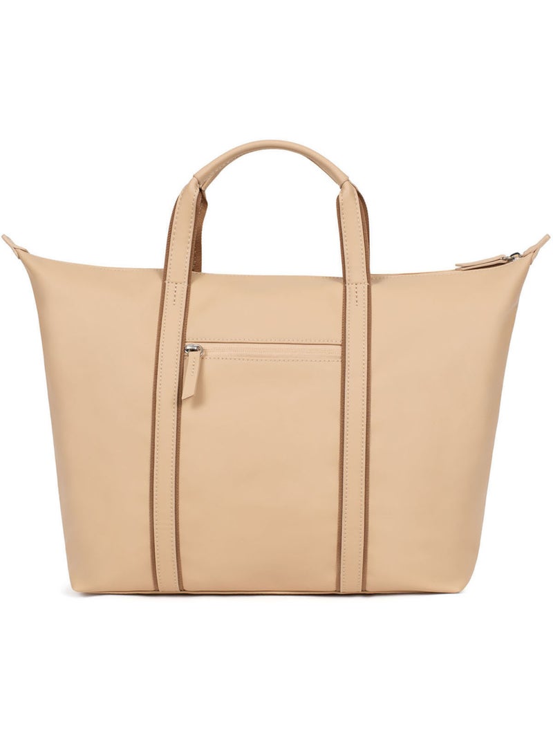 Sac cabas porté main  A4  Grand TARA Beige sable - Kiabi