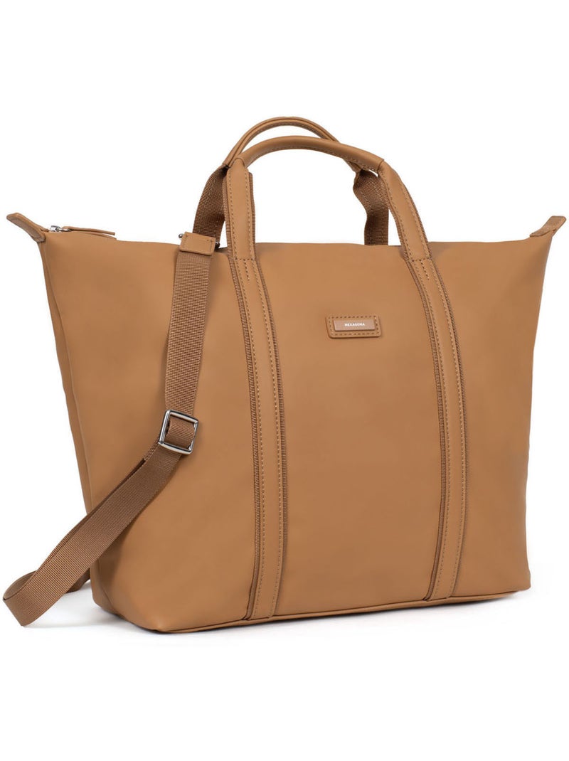Sac cabas porté main  A4  Grand TARA Marron clair - Kiabi