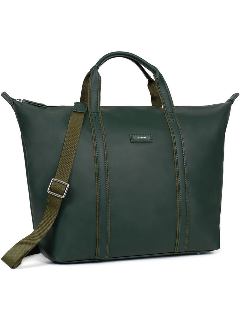 Sac cabas porté main  A4  Grand TARA Vert sapin - Kiabi