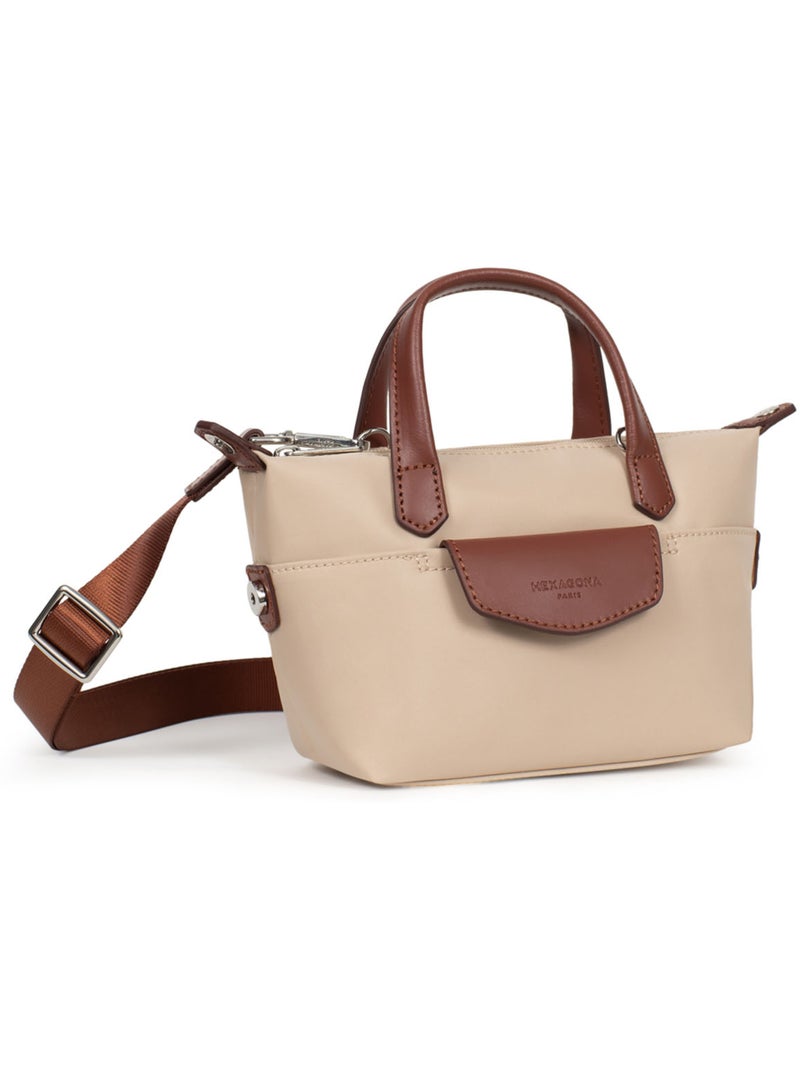 Sac cabas porté main  Mini POP Beige sable - Kiabi